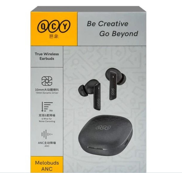 QCY HT05 MeloBuds ANC Wireless Earbuds, Active Noise Cancelling Bluetooth 5.2 Headphones, Multi-Mode Bluetooth Headsets with 6 Mics, 30H Playtime, IPX5 Waterproof Earphones for iOS Android