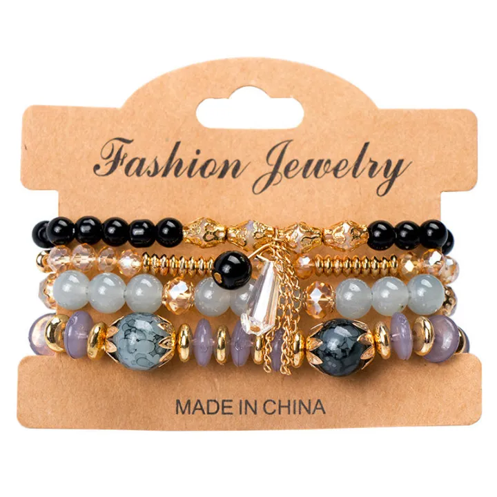 Fashion%20Hippie%20Jewelry%20Multilayered%20Colorful%204%20Sets%20Bohemian%20Stackable%20Crystal%20Beaded%20Bracelets%20Beads%20Stretch%20Bracelet%20For%20Women%20-%20Image%202
