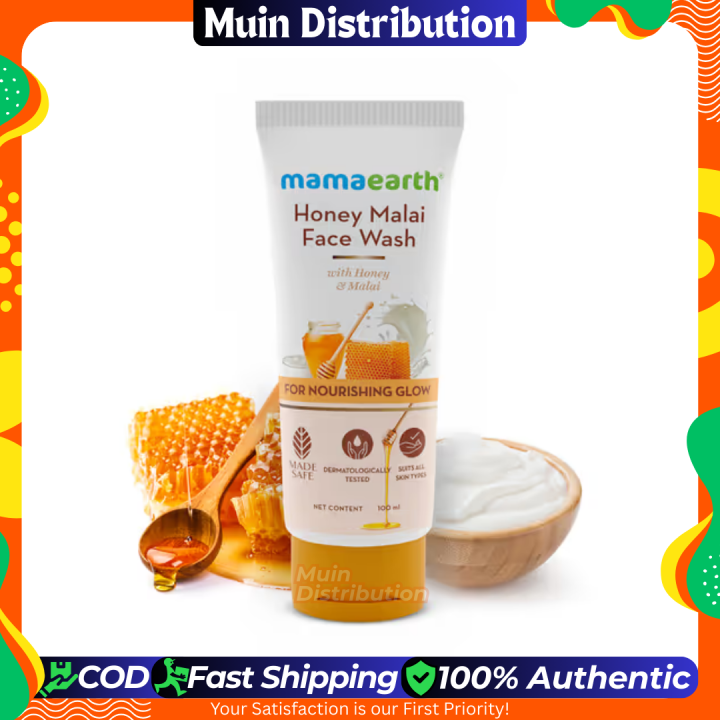 〽️ Mamaearth Honey Malai Face Wash with Honey & Malai For Nourishing Glow - 100 ml