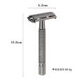 Double Edge Shaving Black Golden Hair Removal Adjustable Metal Safety Razor Shaver Blade Barber Manual Shave. 