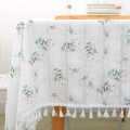 Tablecloth, ins, wind, Japanese cotton and linen fabric, small daisy, home lace, square tea tray, small household appliances, dustproof cover cloth. 