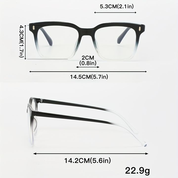 1Pair%20Of%20Men's%20Gradient%20Square%20Rice%20Nails,%20Fashion%20Trendy,%20Simple%20And%20Stylish%20Anti-blue%20Light%20Fashion%20Glasses%20Suitable%20For%20Daily%20Commuting,%20Campus,%20And%20Wedding%20Season.%20-%20Image%206