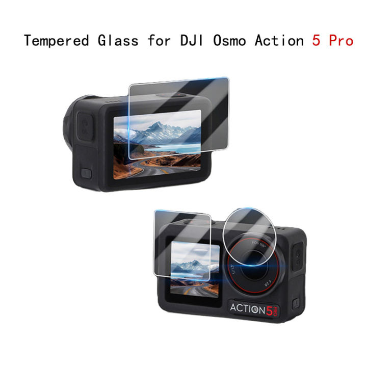 Lens Tempered Glass Film for DJI Osmo Action 5 Pro Camera Scratch-proof Screen Protective Film for DJI Action 5 Pro Accessories