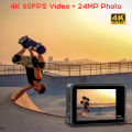 4K Action Camera 1080P 120fps WiFi 2 Inch 170D Underwater Waterproof Stabilization Video Sport Cam EIS Zoom 4x. 