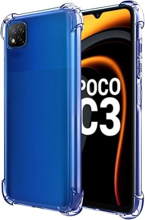 For Xiaomi Poco C3 Premium Silicone Case Soft TPU Ultra-Thin Transparent Protective Mobile Phone Back Cover