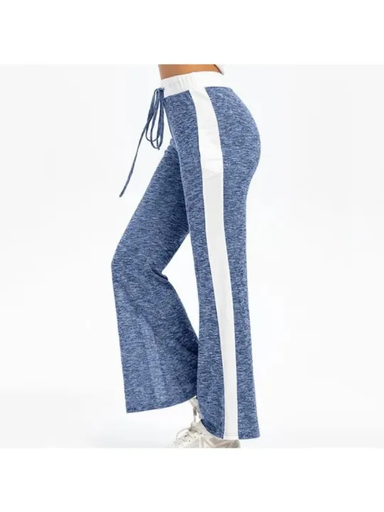 Women's%20Fashionable%20Casual%20Pants%20Loose%20Lace%20Up%20Printed%20Pants%20Casual%20Yoga%20Sports%20Outdoor%20Tie%20Up%20Loose%20Wide%20Leg%20Pants%20-%20Image%203