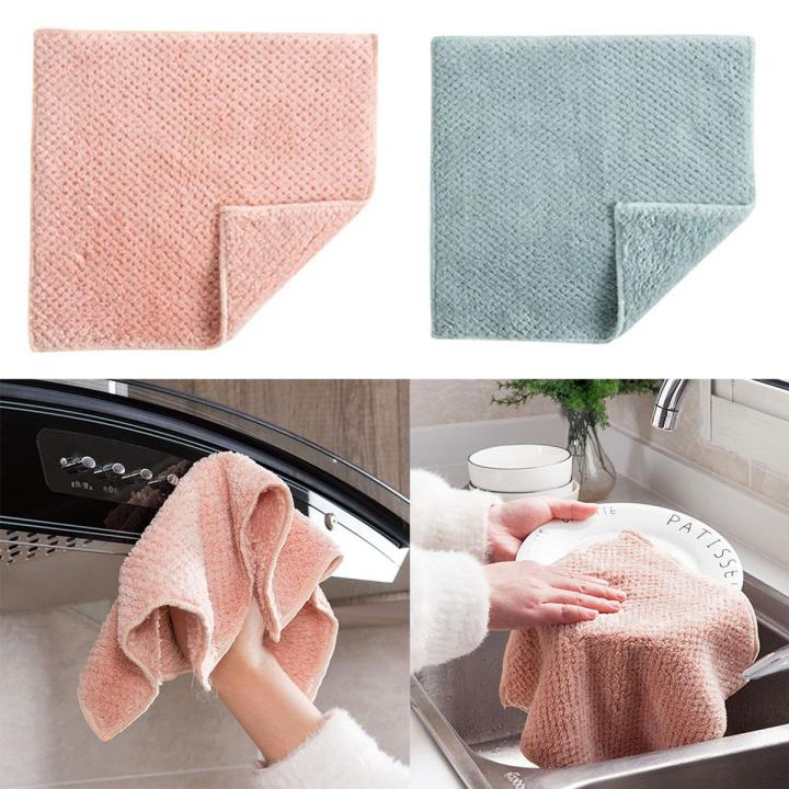 Kitchen Dust Towels Microfiber Cleaning Cloth Towel Kitchen Car Windows Dust Cleaning Towel ...