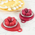 QI Multifunctional Fancy Egg Cutter, 3-in-1 Kitchen Boiled Egg Slicer Sectione Mold, Quality Flower Edges Gadgets Egg Cutter Tools.