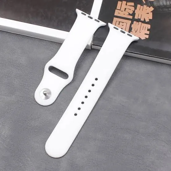 White-Silicone Strap For Smart Watch band 41mm 40mm 38mm watch