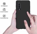 Samsung Galaxy A50/A50s Premium Silicone Matte Soft Phone Case - Black - Phone Back Cover. 