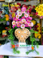 Artificial wooden hanging flower tob 14 inc by jime shops. 