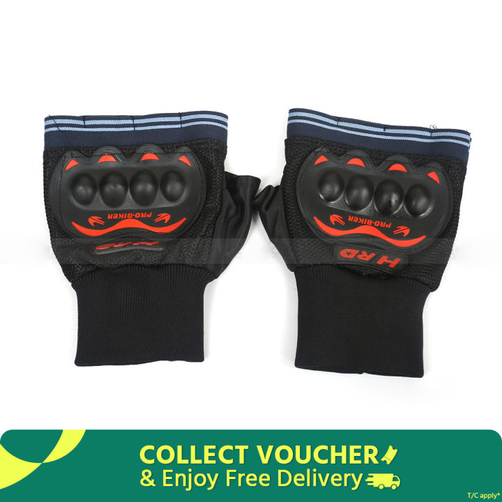 Biker Half Finger Hand Gloves For Bikers