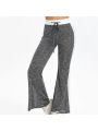 Women's Fashionable Casual Pants Loose Lace Up Printed Pants Casual Yoga Sports Outdoor Tie Up Loose Wide Leg Pants.