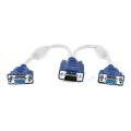 VGA Y Monitor Splitter Cable - White and Blue.