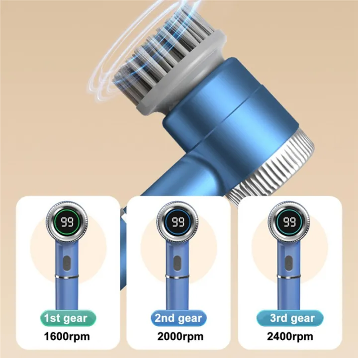 Cleaning%20Brush%20with%205%20Heads%20&%203%20Speeds%20Electric%20Scrub%20IPX7%20-%20Image%204
