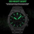 2024 BINBOND B0161 Top box Brand Man Casual Quartz Watch Luxury Luminous Wristwatch Stainless Steel Waterproof Men Clock. 