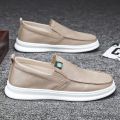 Summer ice silk cloth shoes, fashion board shoes, casual men's shoes, Korean student tide shoes, umbrella cloth, slip-on shoes.