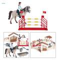 3x Equestrian Toy Set with Horse Horseman and Fence and Girls Kids. 