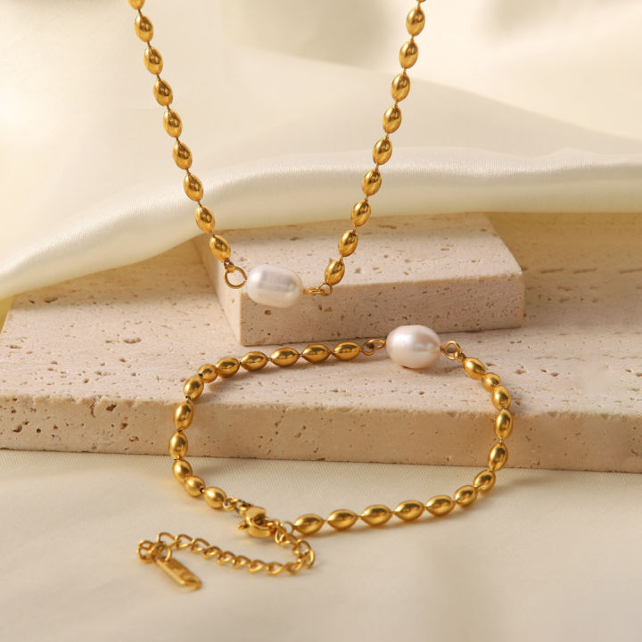 【Hot demand】316L Stainless Steel Fashion Pearl Necklace