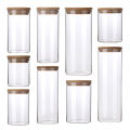 New Sealed Glass Can Kitchen Transparent High Temperature Resistant Glass Bottle Small Grain Storage Tank With Lid Food Storage Tank Available.