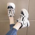 Rimocy Hidden Heels Sneakers for Women Breathable Mesh Platform Sports Shoes Woman Mix Color Height Increasing Casual Shoes House Foocus. 
