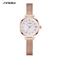 SINOBI Fashion Luxury Women's Watches Golden Stainless Steel Small Dial Bracelet Mesh Quartz Watch Ladies Wristwatch muje. 