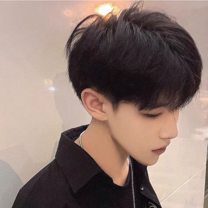 Korean%20Style%20Wig%20Men's%20Handsome%20Short%20Hair%20Natural%20Realistic%20Men's%20Wig%20Sheath%20Student%20Fluffy%20Boys%20Business%20Full-Head%20Wig%20Style%20-%20Image%204
