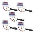 5X 220V Digital LED Temperature Controller 10A Thermostat Control Switch Probe.