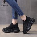 PLOVER Summer Mesh Breathable Clunky Sneakers Women 2024 New Casual Sports All-Match Platform Light Work Shoes.