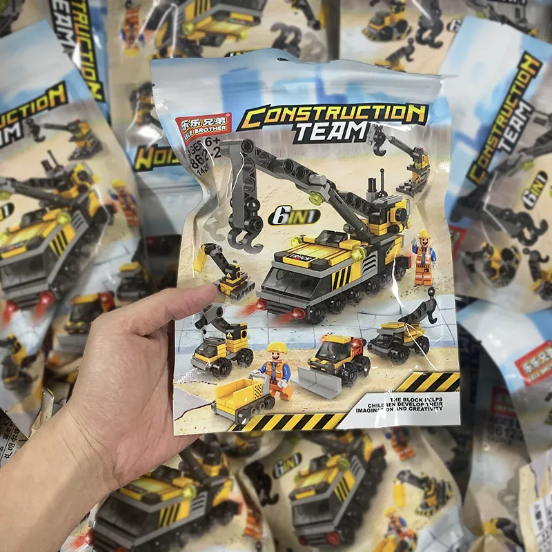 Lego Set 6in1 3D City Street Educational Toy Building Blocks Toys