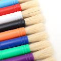 Children's graffiti pig bristle oil paintbrush set of 10 pieces set of color round flat head peak head plastic rod brush.
