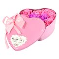 11Pcs/Box Rose Soap Flower Heart Shape Diy Wedding Decoration For Souvenir Valentines Day Gifts -Pink. 