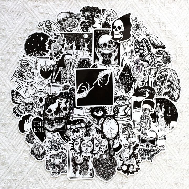 10/30/50PCS%20Black%20White%20Gothic%20Style%20Horror%20Skeleton%20Graffiti%20Stickers%20DIY%20Laptop%20Luggage%20Guitar%20Skateboard%20Car%20Decal%20Kid%20Toy%20F3%20-%20Image%206