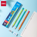Deli i-Select Pencil EC060 HB-10 Pcs with Sharpner and eraser.