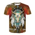 Ordinary casual bohemian style men's t-shirt 3D stretch Indian design couple streetwear t-shirt fashion clothing. 