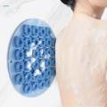 Silicone Shower Foot Back Scrubber Round 11.8inch with Suction Cups Foot Cleaning Multifunctional Bathing Supplies Wall Mounted Massage Pad.