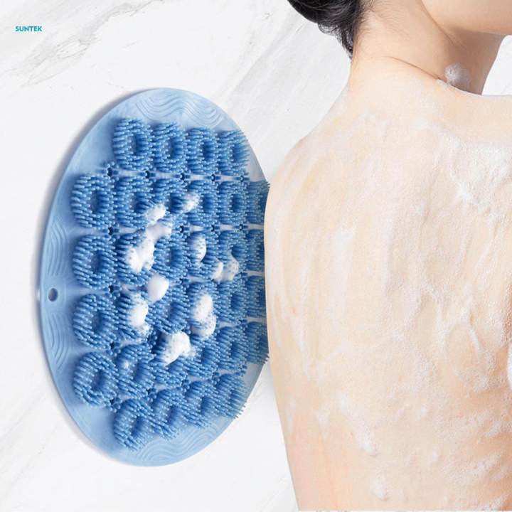 Silicone%20Shower%20Foot%20Back%20Scrubber%20Round%2011.8inch%20with%20Suction%20Cups%20Foot%20Cleaning%20Multifunctional%20Bathing%20Supplies%20Wall%20Mounted%20Massage%20Pad%20-%20Image%204