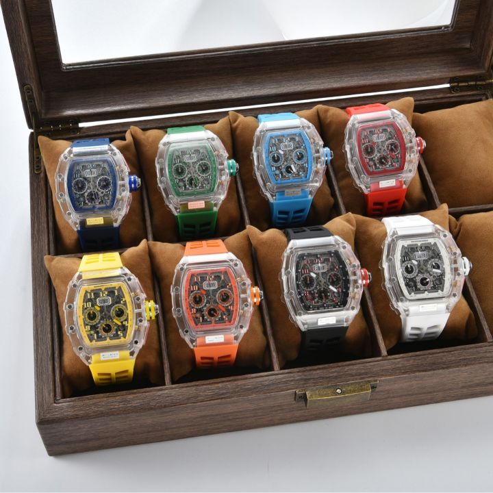 Richard%20RM%20Shake%20Fast%20Selling%206-pin%20Quartz%20Watch%20Barrel%20Hollow%20Fashion%20Non-mechanical%20Watch%20in%20stock%20Transparent%20Watch%20-%20Image%204