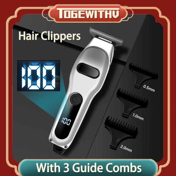 Electric Hair Clippers for Men, Professional Hair Cutting Kit Rechargeable Cordless LCD Display Hair Trimmer Set