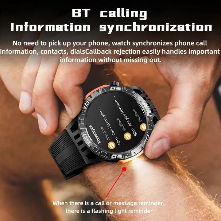 LOKMAT%20ZEUS%206%20PRO%20smartwatch%20Bluetooth%20call%20flashlight%20waterproof%20smartwatch%201.46%20"screen%20compass%20sports%20and%20fitness%20tracker%20-%20Image%207