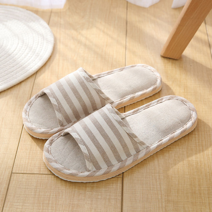 2024%20Summer%20New%20Striped%20Slippers%20Casual%20Soft%20Non-Slip%20Foam%20Bottom%20Indoor%20Flip%20Flops%20Couple%20Linen%20Home%20Shoes%20-%20Image%206