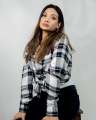 Black and White Long Sleeve Flannel Shirt.