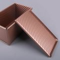 Baking Pullman Loaf Pan with Cover,Bread Pan with Lid,Nonstick Rectangle Corrugated Toast Box for Oven, Dough Cavity.