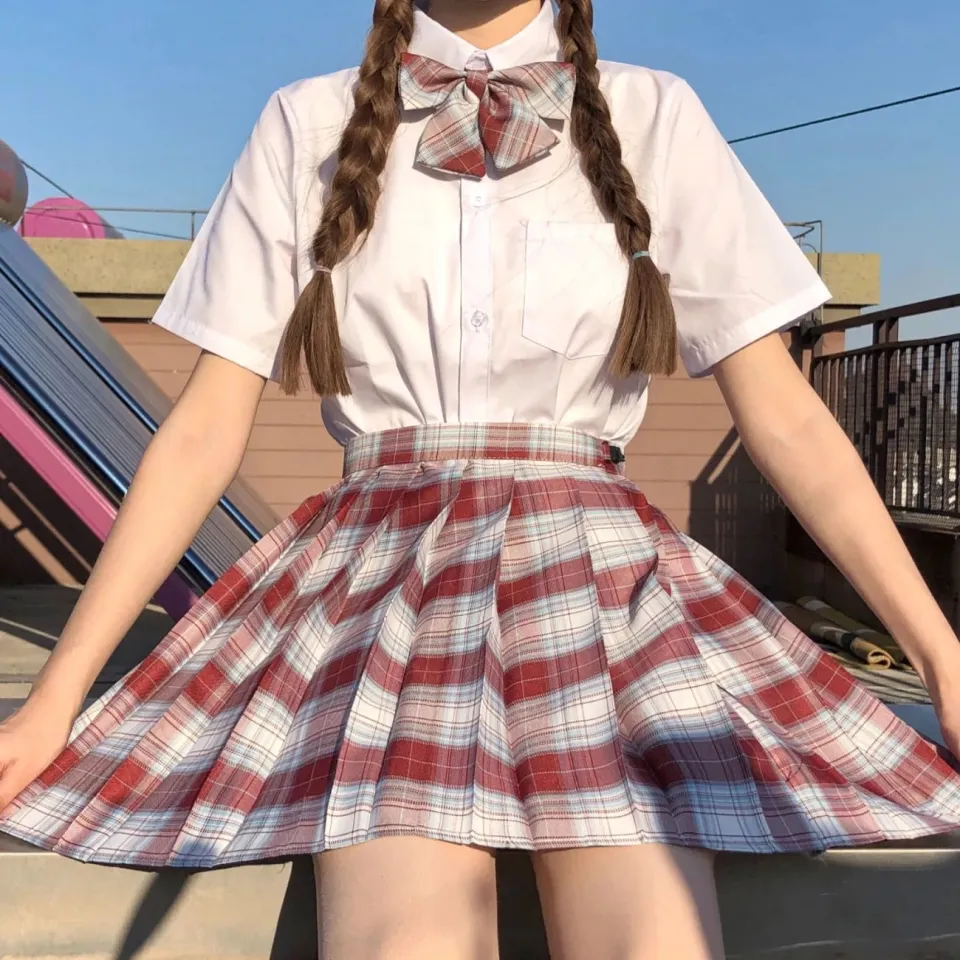 Y2K】Lapaki Paka Plaid A-pleated skirt