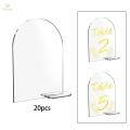 4x6 inch Acrylic Signs Holder with Stand Menu Sign Arched Round Signs Place Cards for Weddings Food Buffet Office Birthday Party.