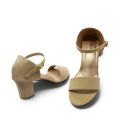 Semi-Pencil Heel Handmade Sandals for Women, PU Leather.