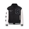 Embroidered letter varsity jacket vintage PU leather sleeve baseball jacket streetwear y2k luxury men winter jacket. 