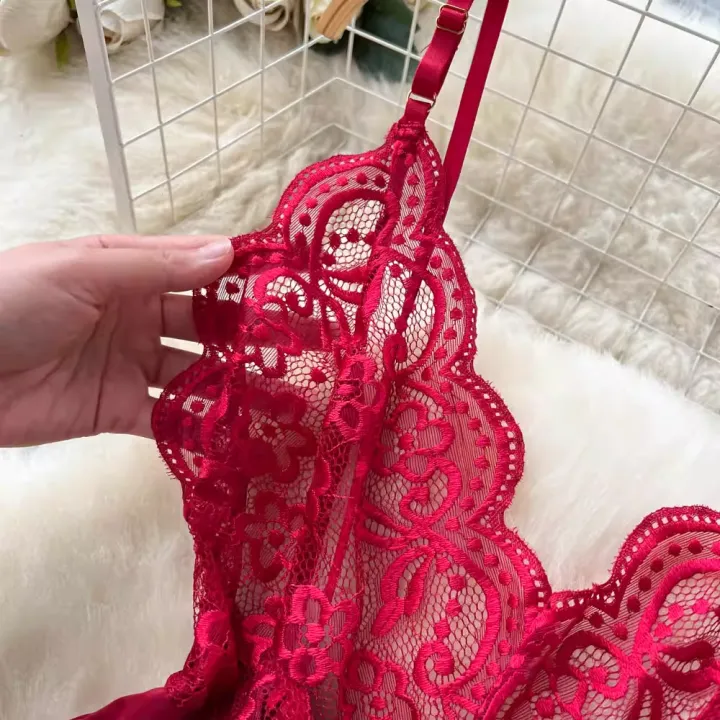 Casual%20Lace%20Short%20Jumpsuits%20High%20Waist%20Tights%20Jump%20Suits%20Ladies%20Se-xy%20Dress%20-%20Rose%20Red%20-%20Image%205
