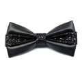 Fashion banquet wedding men's bow tie PU leather men's bow tie trendy monochrome bow tie noeud papillon enfant mariage. 