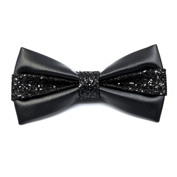 Fashion%20banquet%20wedding%20men's%20bow%20tie%20PU%20leather%20men's%20bow%20tie%20trendy%20monochrome%20bow%20tie%20noeud%20papillon%20enfant%20mariage%20-%20Image%205